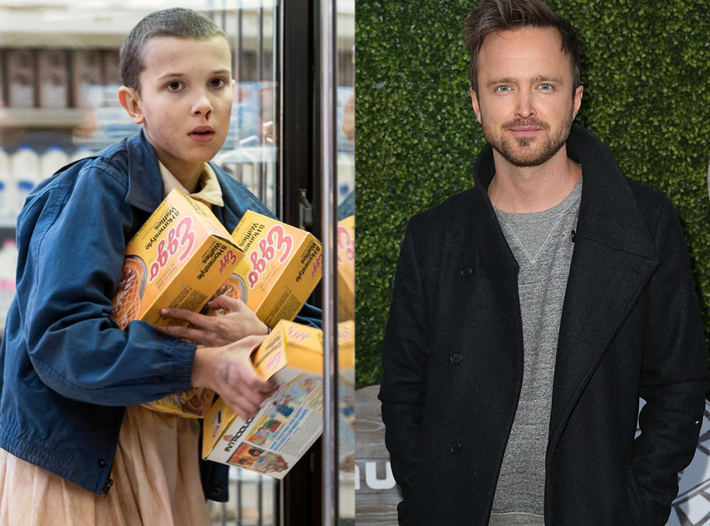 Stranger Things, Millie Bobby Brown, Aaron Paul Stranger Things, Millie Bobby Brown, Aaron Paul